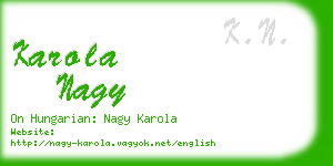 karola nagy business card